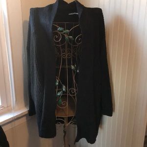 Long black cardigan sweater- SUPER warm!